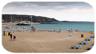 Stranden van Los Cristianos. Tenerife